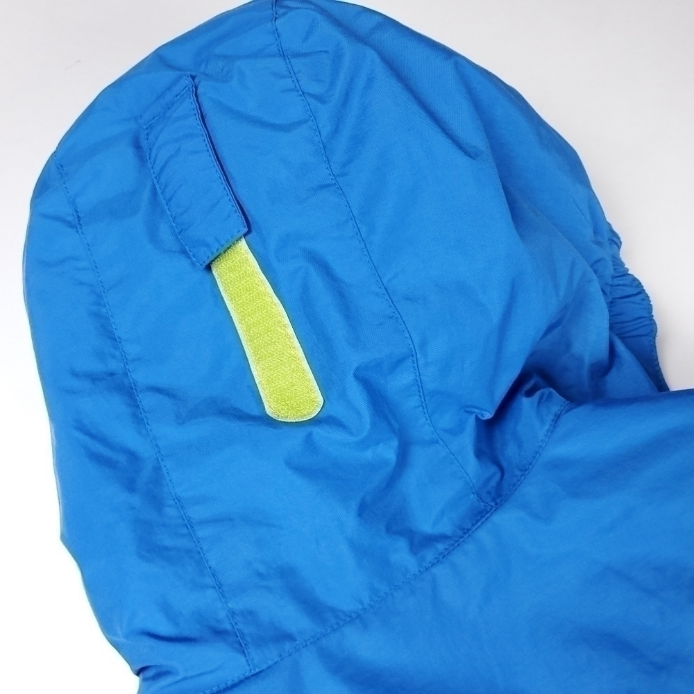 Lands' End Kids Grow A Longs Blue and Lime Puffer Coat Kids Medium 10-12 - Picture 12 of 13